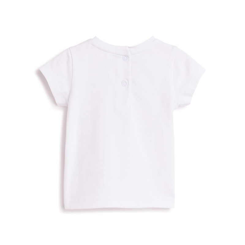 Girls White Graphic Printed Short Sleeve T-Shirt image number 1